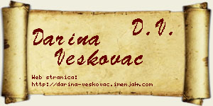 Darina Veškovac vizit kartica
